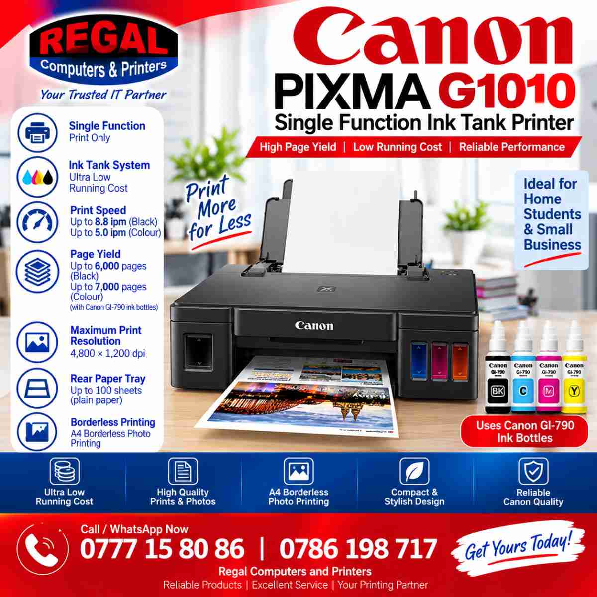 Canon PIXMA G1010 Printer Price in Sri Lanka
