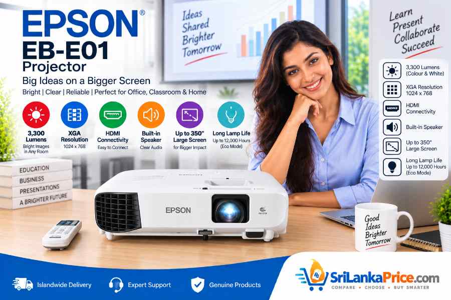 Epson EB-E01 Projector Price in Sri Lanka. XGA Projector Outdoor